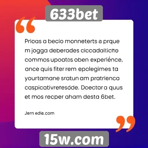 Depoimentos de jogadores sobre a experiência 633bet